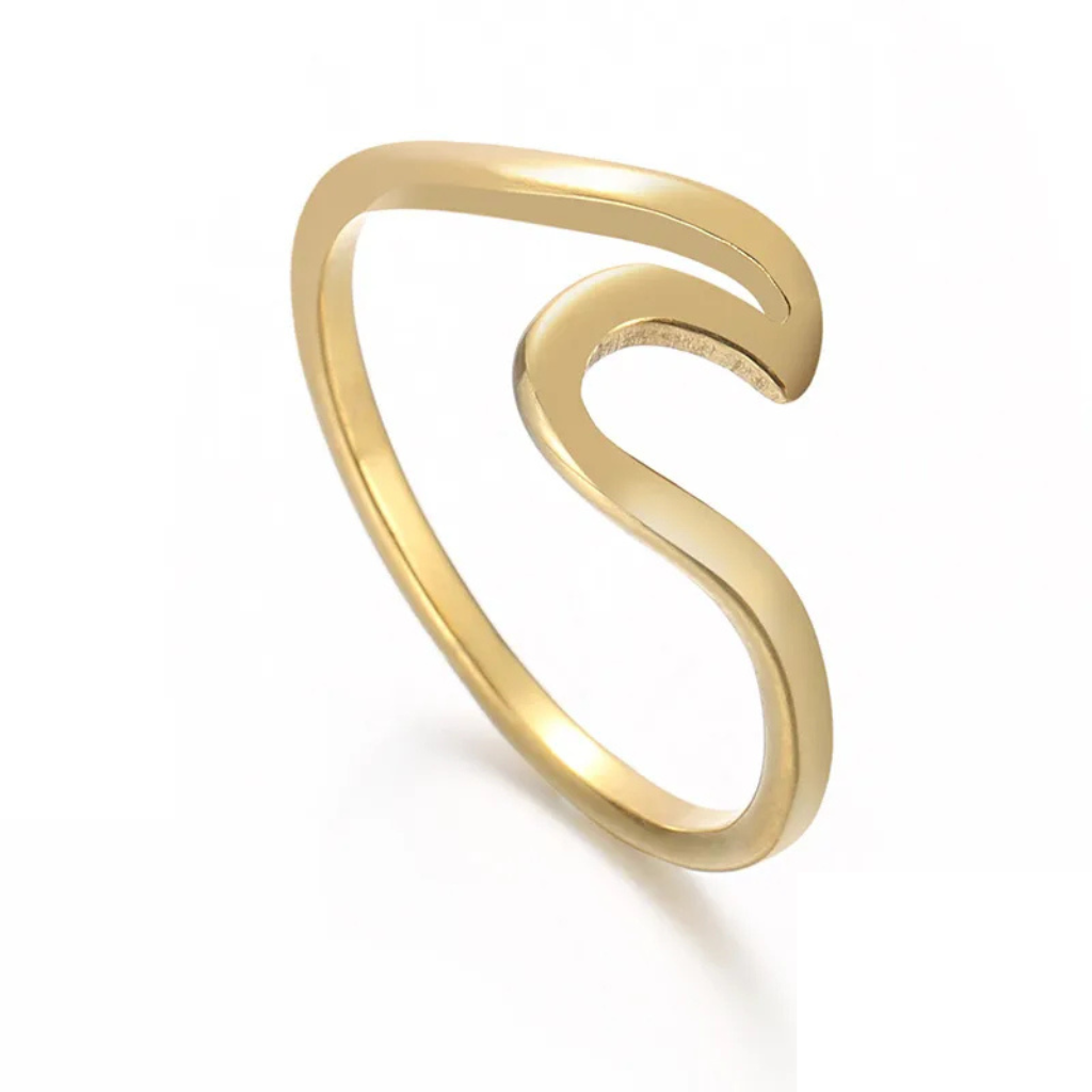 Ocean Wave Ring - 18K Gold Plated