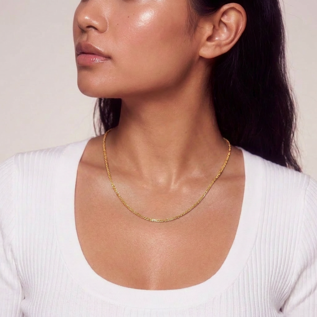 Cauliflower Chain Necklace - 18k Gold Plated