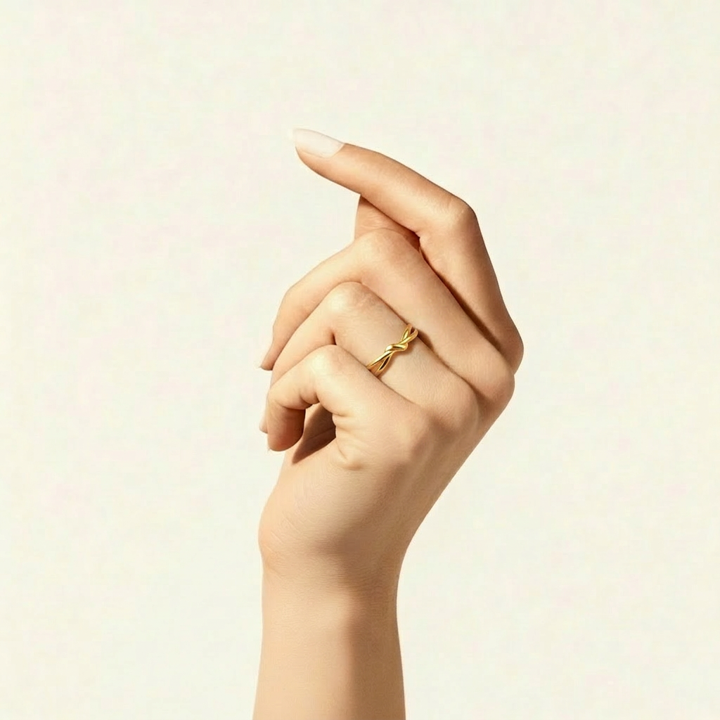Woven Twist Ring - 18K Gold Plated
