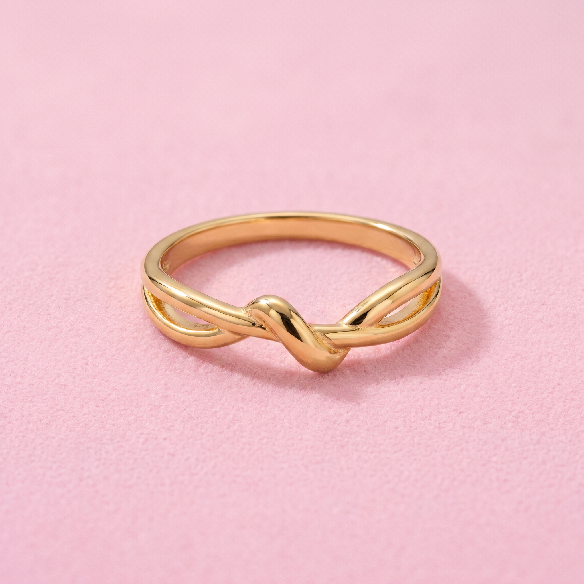 Woven Twist Ring - 18K Gold Plated
